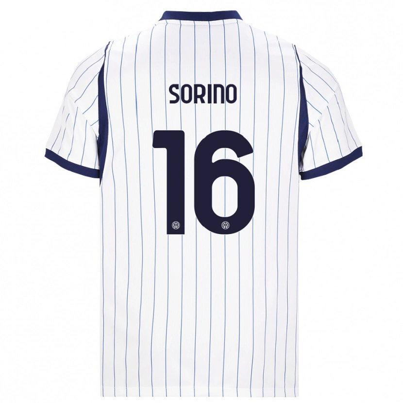Danxen Dames Davide Sorino #16 Wit Marineblauw Uitshirt Uittenue 2026/27 T-Shirt