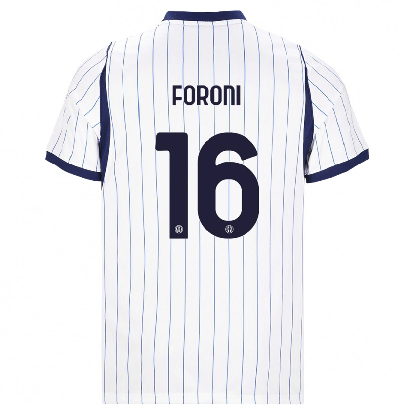 Danxen Dames Alessandro Foroni #16 Wit Marineblauw Uitshirt Uittenue 2026/27 T-Shirt