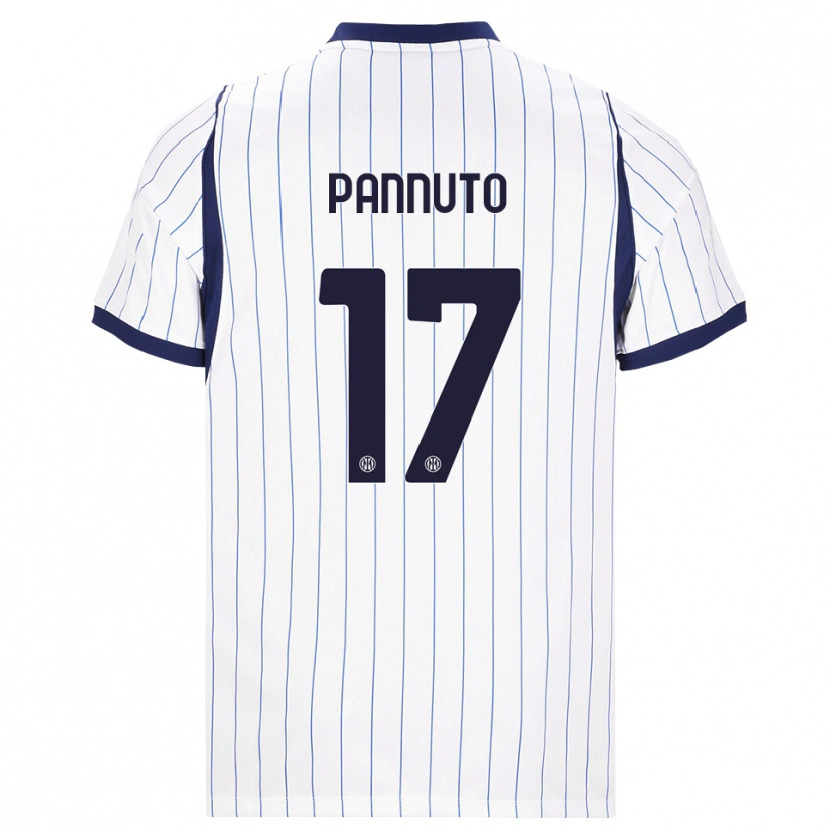 Danxen Dames Mattia Pannuto #17 Wit Marineblauw Uitshirt Uittenue 2026/27 T-Shirt