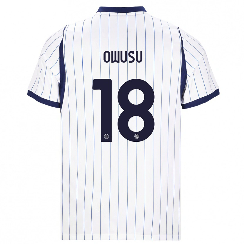 Danxen Dames Wilberforce Owusu #18 Wit Marineblauw Uitshirt Uittenue 2026/27 T-Shirt