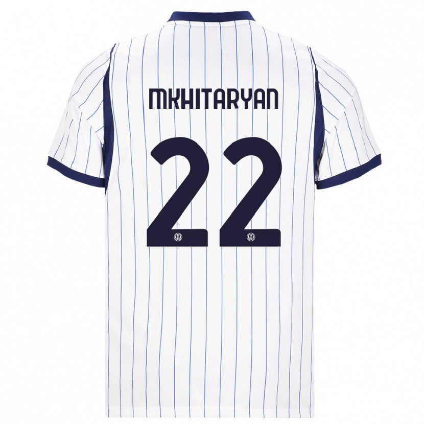 Danxen Dames Henrikh Mkhitaryan #22 Wit Marineblauw Uitshirt Uittenue 2026/27 T-Shirt