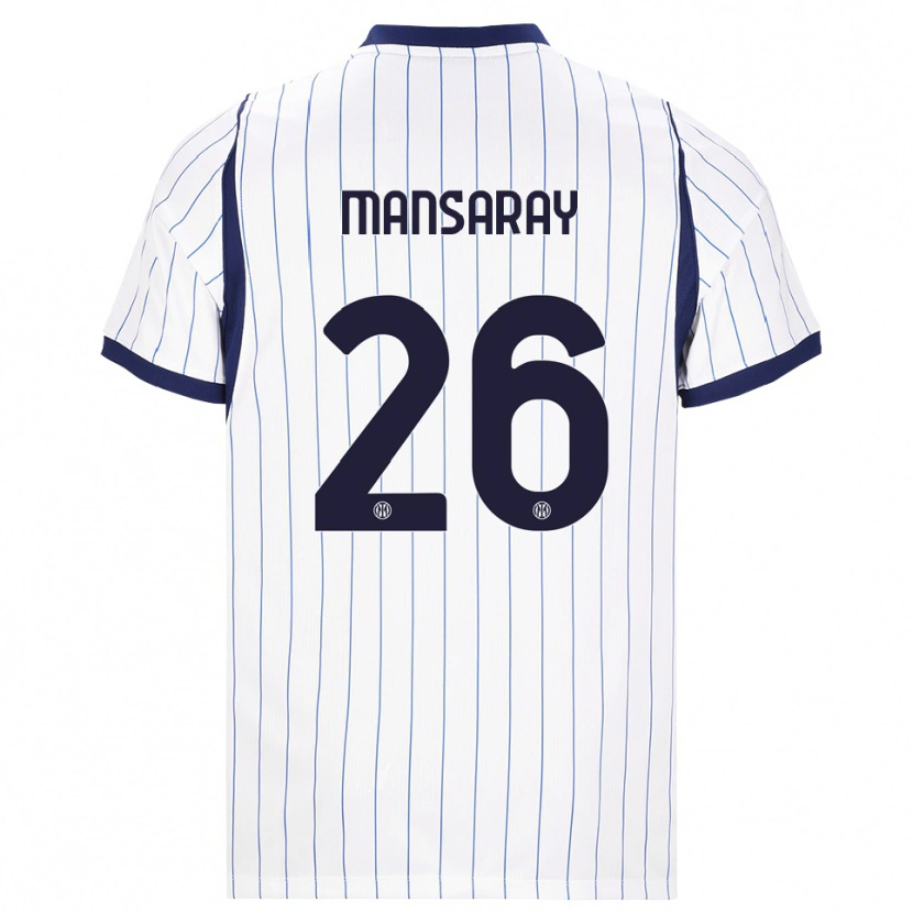 Danxen Dames Jasmin Mansaray #26 Wit Marineblauw Uitshirt Uittenue 2026/27 T-Shirt