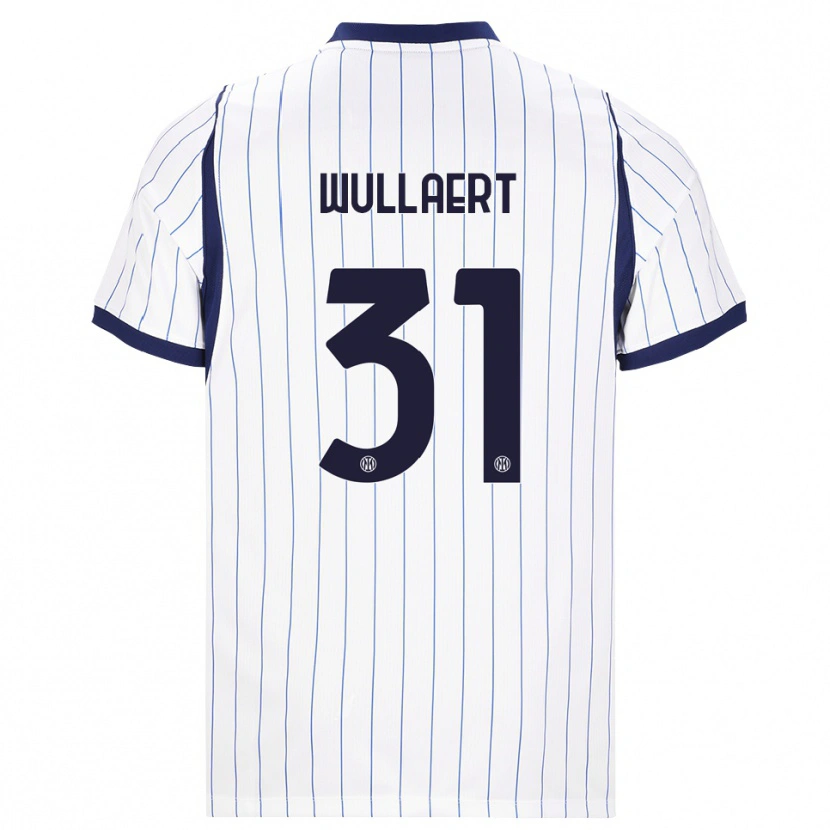 Danxen Dames Tessa Wullaert #31 Wit Marineblauw Uitshirt Uittenue 2026/27 T-Shirt