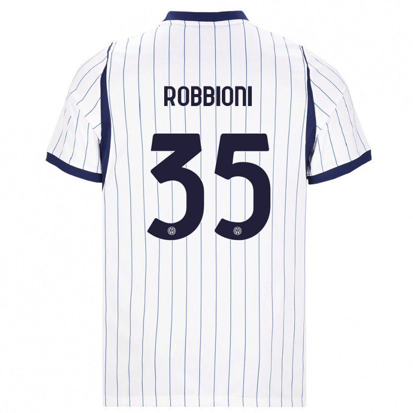 Danxen Dames Matilde Robbioni #35 Wit Marineblauw Uitshirt Uittenue 2026/27 T-Shirt