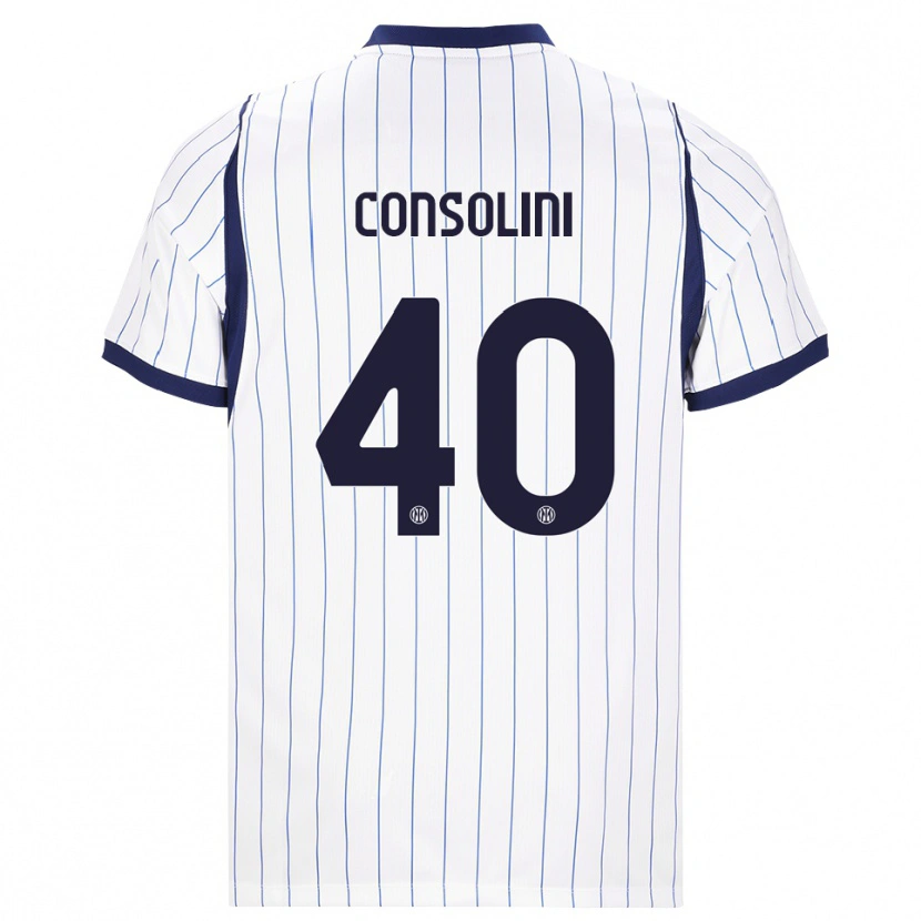 Danxen Dames Lidia Consolini #40 Wit Marineblauw Uitshirt Uittenue 2026/27 T-Shirt
