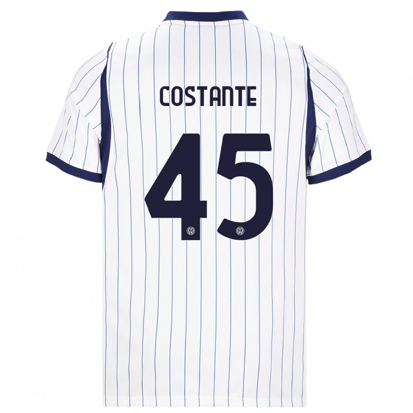 Danxen Dames Umberto Costante #45 Wit Marineblauw Uitshirt Uittenue 2026/27 T-Shirt
