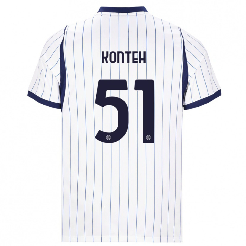 Danxen Dames Amadou Konteh #51 Wit Marineblauw Uitshirt Uittenue 2026/27 T-Shirt