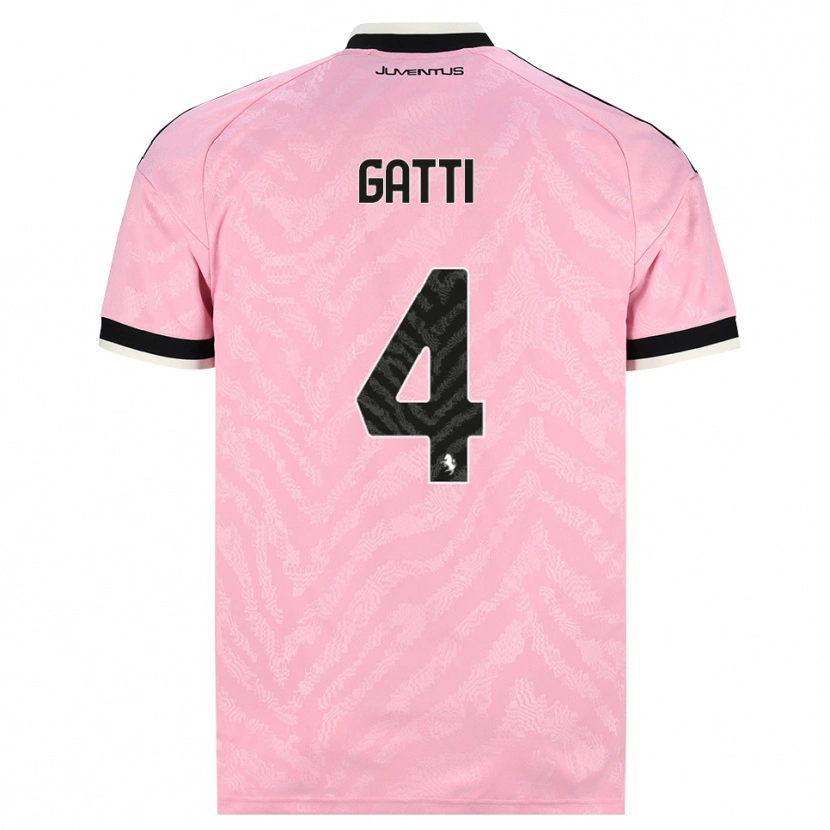 Danxen Dames Federico Gatti #4 Roze Zwart Uitshirt Uittenue 2026/27 T-Shirt