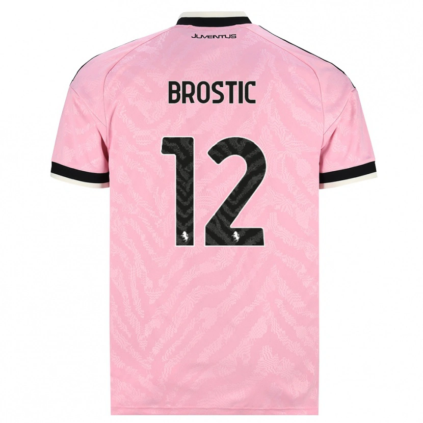 Danxen Dames Gabriel Broștic #12 Roze Zwart Uitshirt Uittenue 2026/27 T-Shirt
