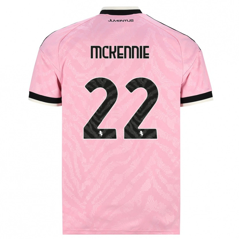Danxen Dames Weston Mckennie #22 Roze Zwart Uitshirt Uittenue 2026/27 T-Shirt