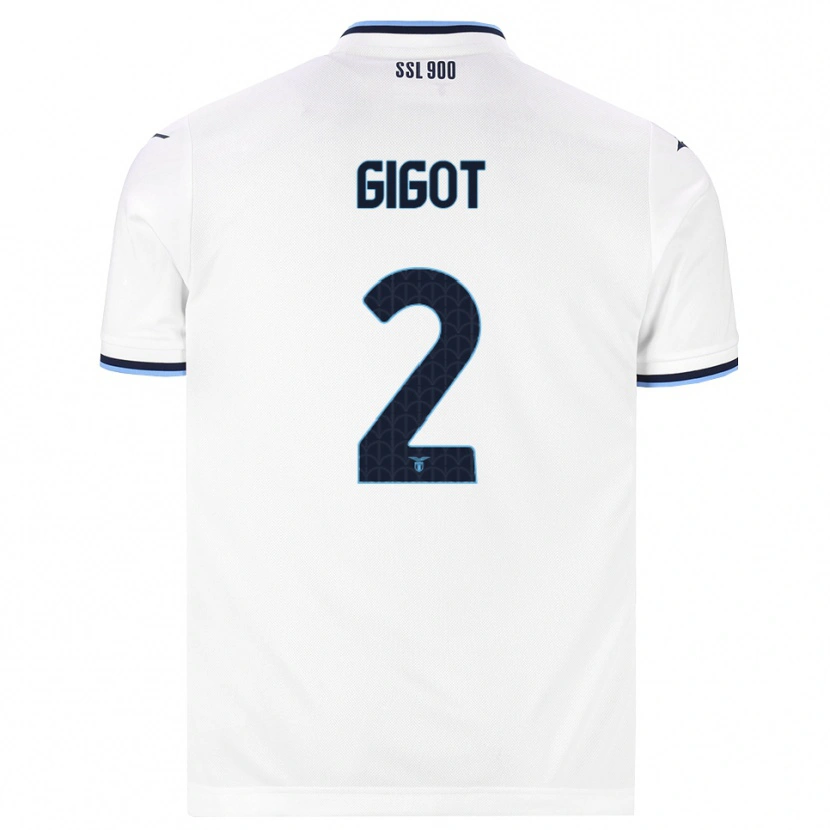 Danxen Dames Samuel Gigot #2 Wit Marineblauw Uitshirt Uittenue 2026/27 T-Shirt