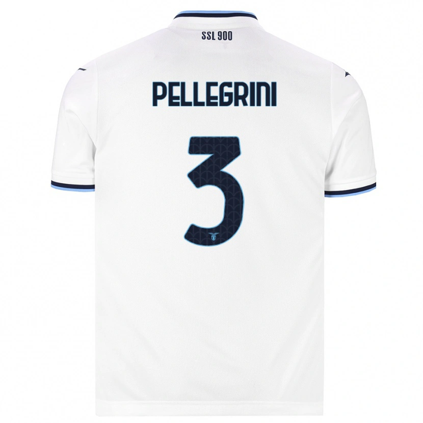 Danxen Dames Luca Pellegrini #3 Wit Marineblauw Uitshirt Uittenue 2026/27 T-Shirt