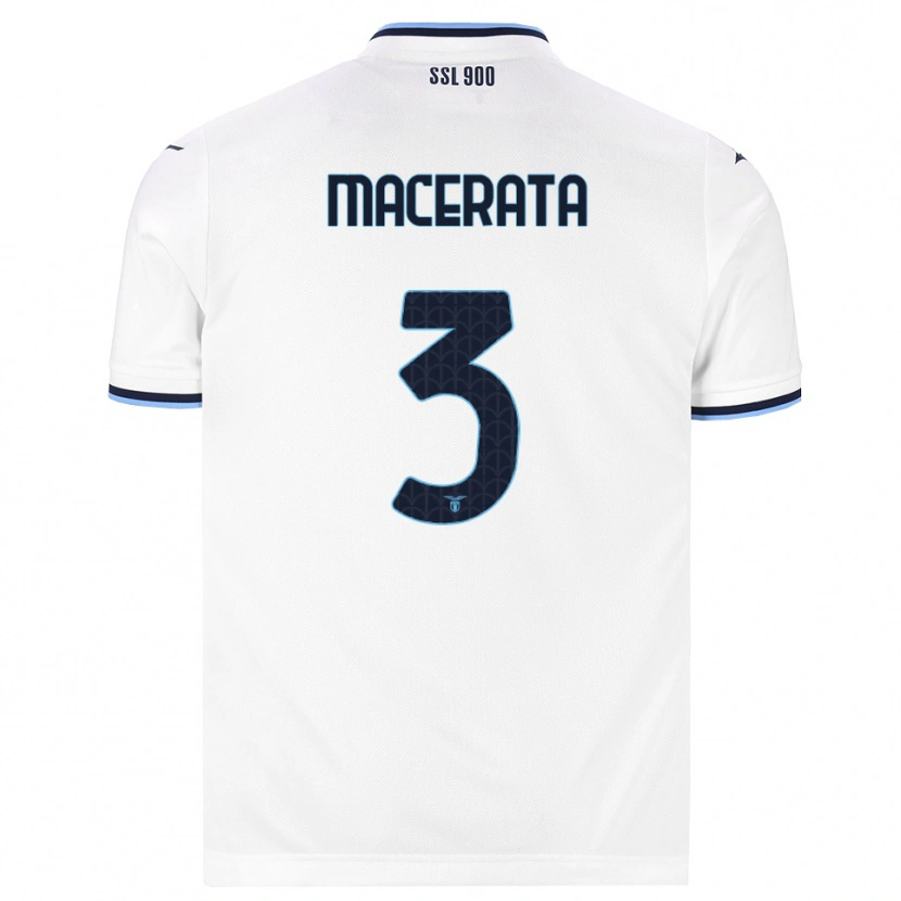 Danxen Dames Francesco Macerata #3 Wit Marineblauw Uitshirt Uittenue 2026/27 T-Shirt