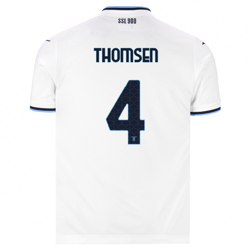 Danxen Dames Maria Møller Thomsen #4 Wit Marineblauw Uitshirt Uittenue 2026/27 T-Shirt
