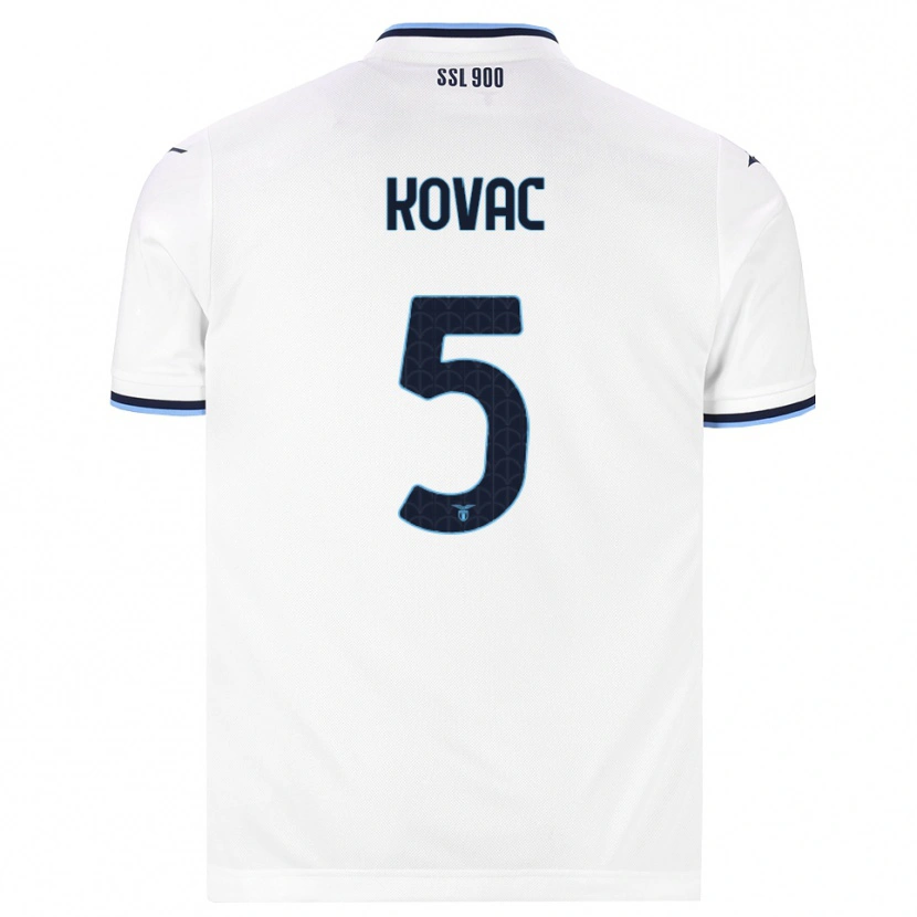 Danxen Dames Blaz Kovac #5 Wit Marineblauw Uitshirt Uittenue 2026/27 T-Shirt
