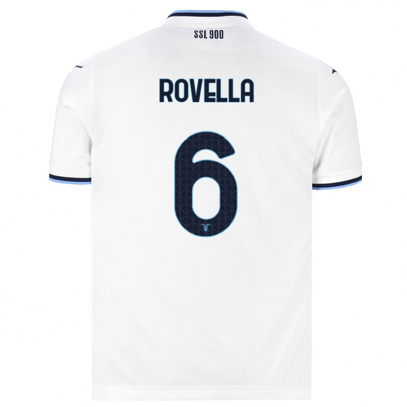 Danxen Dames Nicolò Rovella #6 Wit Marineblauw Uitshirt Uittenue 2026/27 T-Shirt