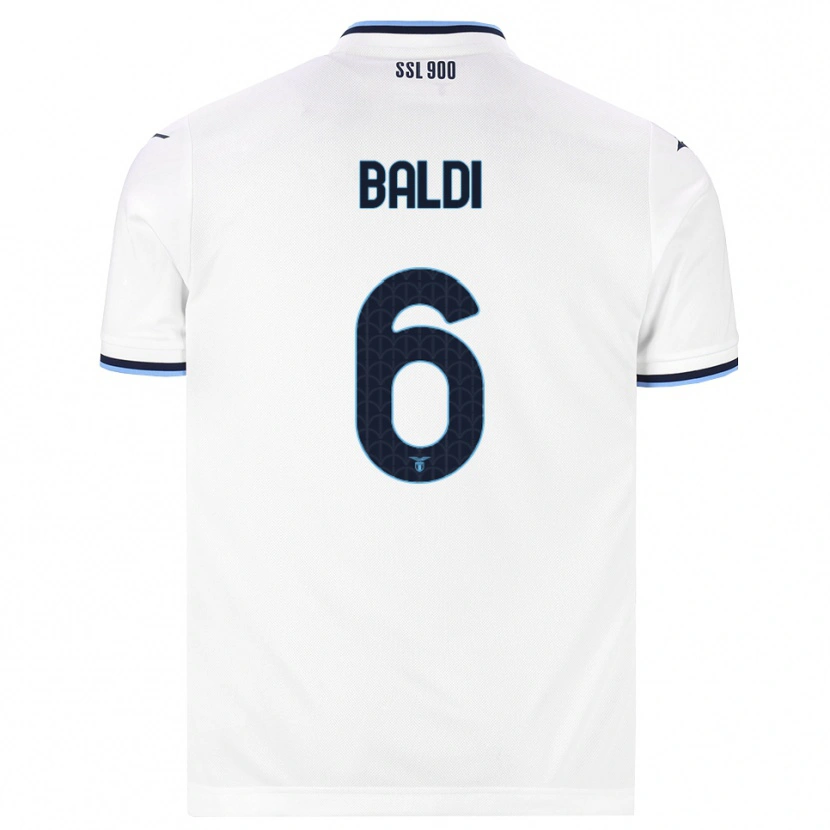 Danxen Dames Mattia Santagostino Baldi #6 Wit Marineblauw Uitshirt Uittenue 2026/27 T-Shirt