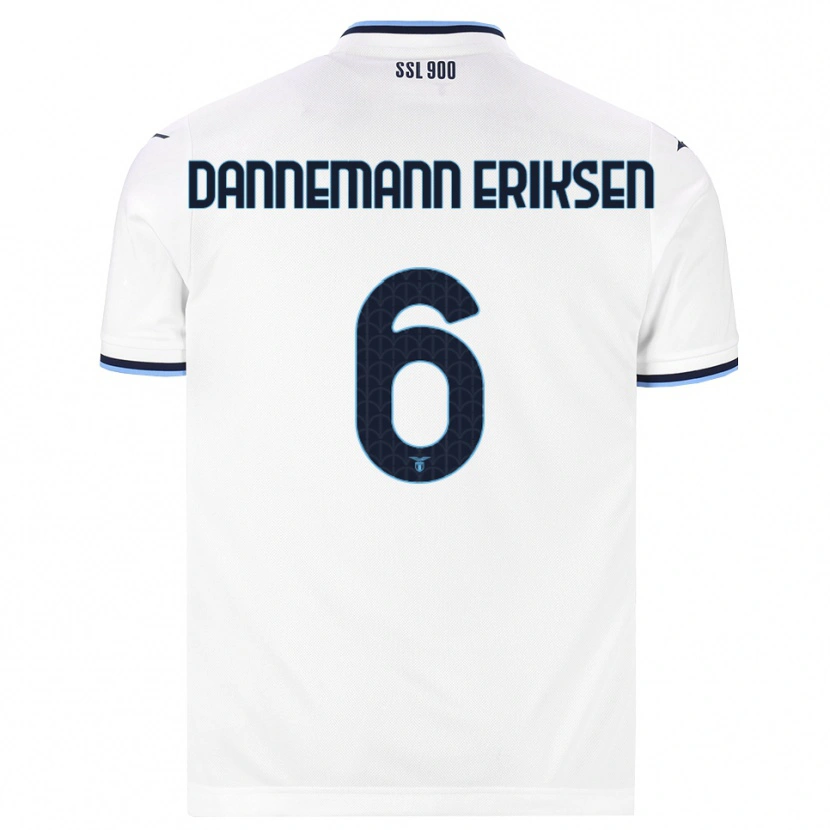 Danxen Dames Louise Dannemann Eriksen #6 Wit Marineblauw Uitshirt Uittenue 2026/27 T-Shirt
