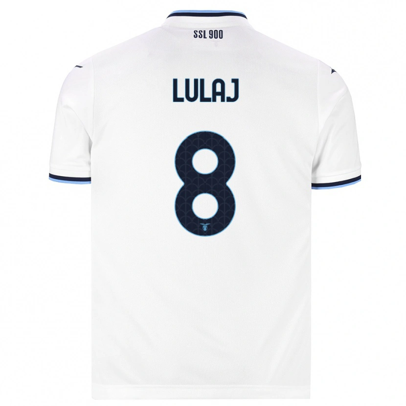 Danxen Dames Daniele Lulaj #8 Wit Marineblauw Uitshirt Uittenue 2026/27 T-Shirt