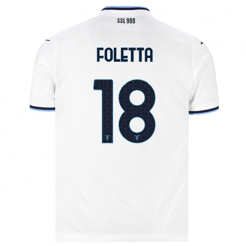 Danxen Dames Isabella Foletta #18 Wit Marineblauw Uitshirt Uittenue 2026/27 T-Shirt