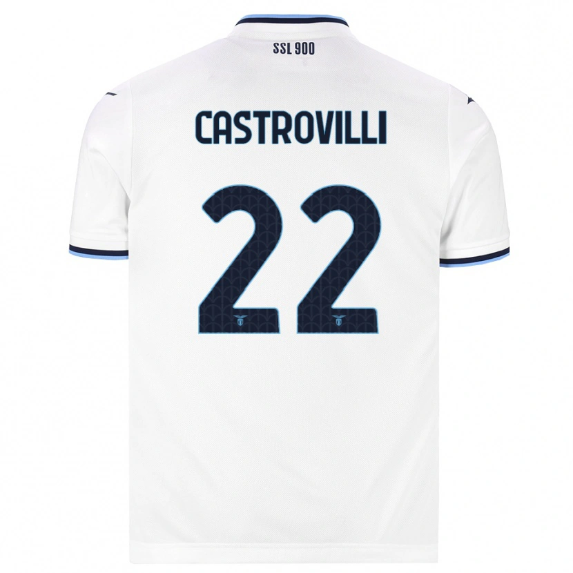Danxen Dames Gaetano Castrovilli #22 Wit Marineblauw Uitshirt Uittenue 2026/27 T-Shirt