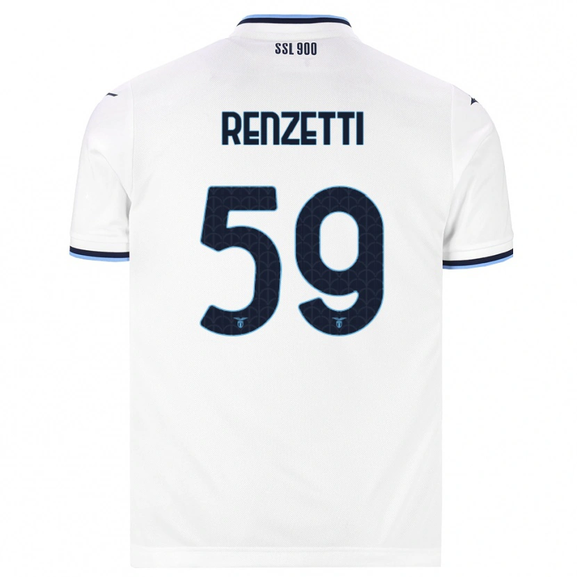 Danxen Dames Davide Renzetti #59 Wit Marineblauw Uitshirt Uittenue 2026/27 T-Shirt