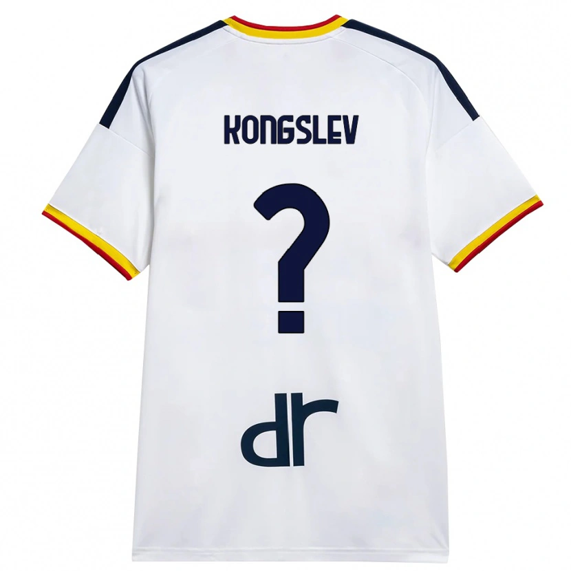 Danxen Dames Frederik Kongslev #0 Wit Geel Rood Uitshirt Uittenue 2026/27 T-Shirt