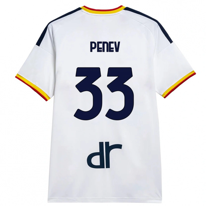 Danxen Dames Plamen Penev #33 Wit Geel Rood Uitshirt Uittenue 2026/27 T-Shirt