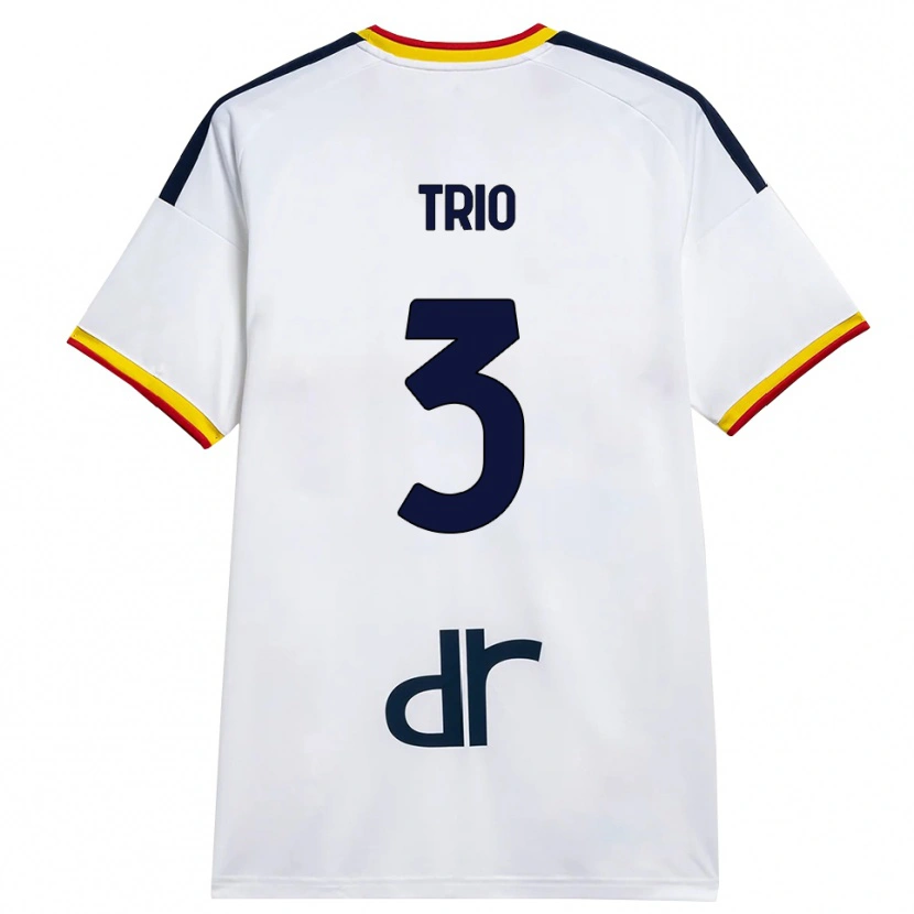 Danxen Dames Stefano Trio #3 Wit Geel Rood Uitshirt Uittenue 2026/27 T-Shirt
