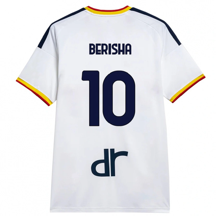 Danxen Dames Medon Berisha #10 Wit Geel Rood Uitshirt Uittenue 2026/27 T-Shirt