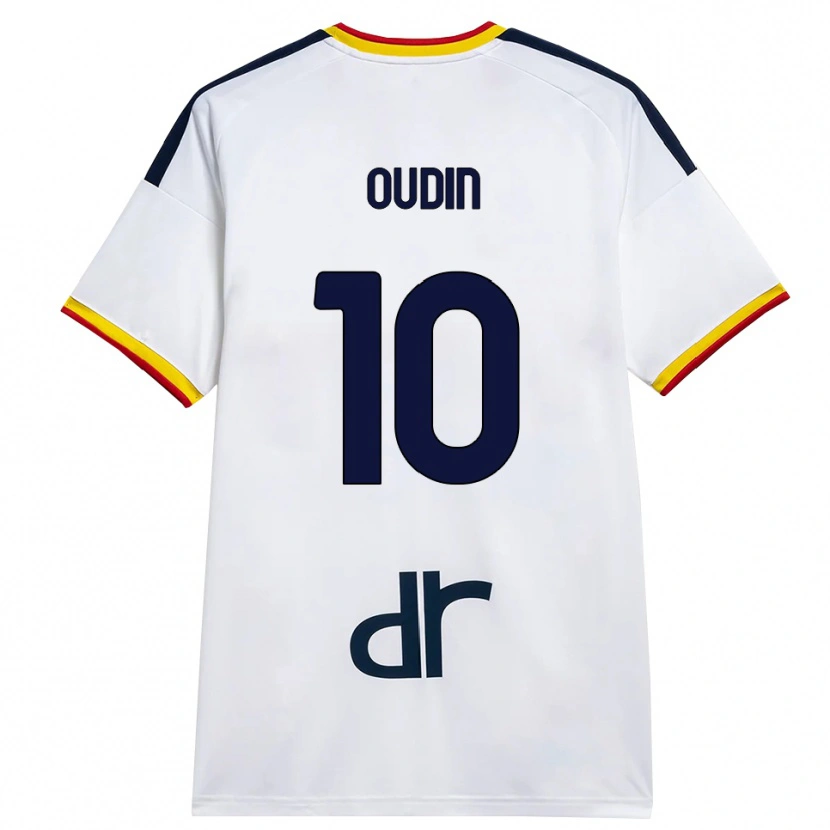Danxen Dames Rémi Oudin #10 Wit Geel Rood Uitshirt Uittenue 2026/27 T-Shirt