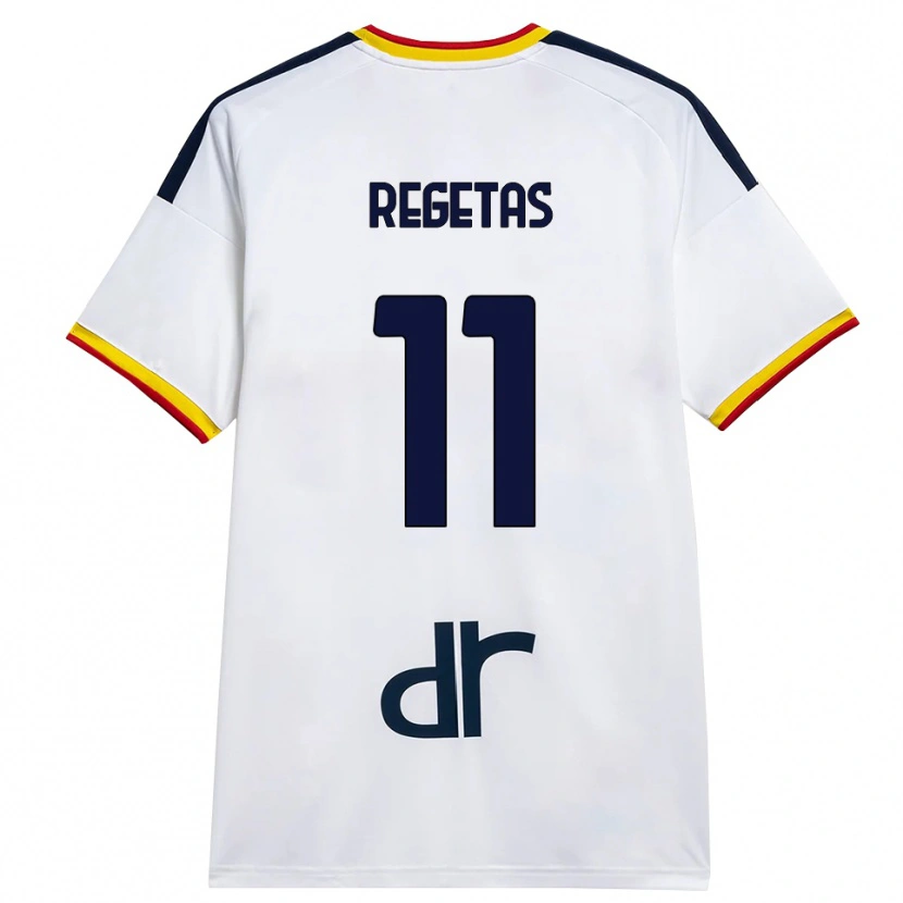 Danxen Dames Domagoj Regetas #11 Wit Geel Rood Uitshirt Uittenue 2026/27 T-Shirt