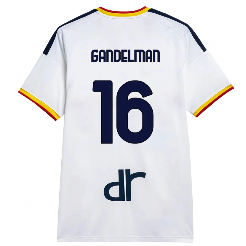 Danxen Dames Omri Gandelman #16 Wit Geel Rood Uitshirt Uittenue 2026/27 T-Shirt