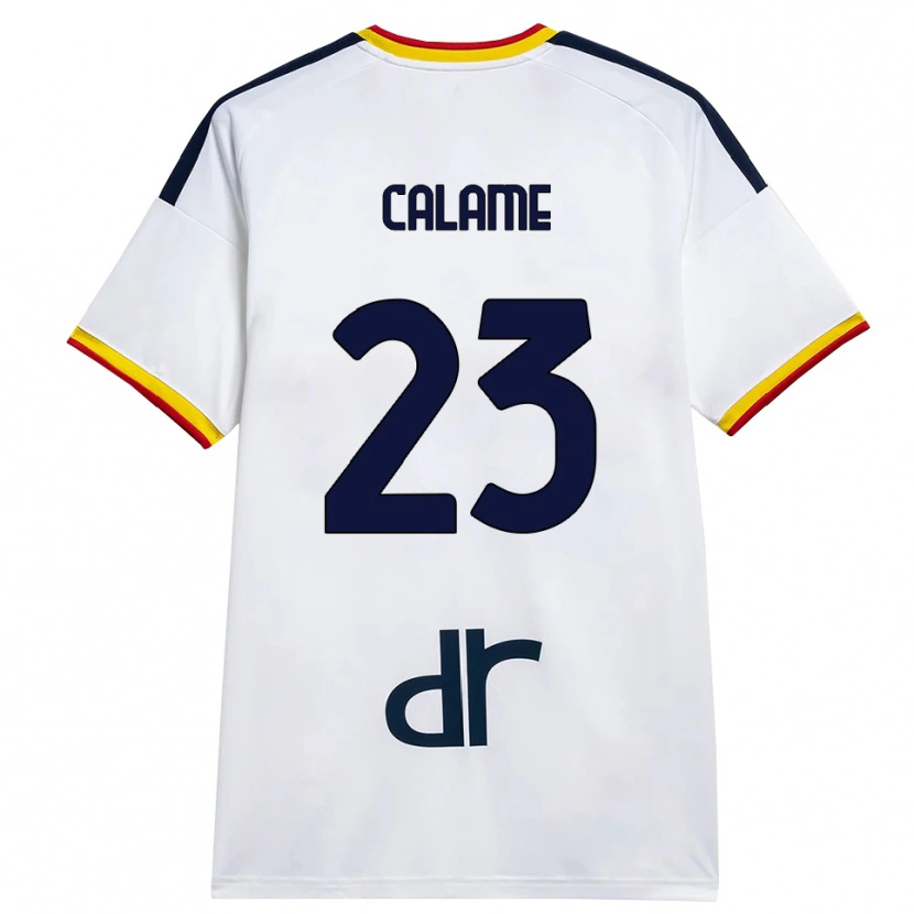 Danxen Dames Marouane Calame #23 Wit Geel Rood Uitshirt Uittenue 2026/27 T-Shirt
