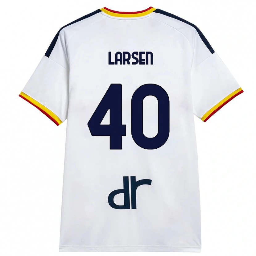 Danxen Dames Emil Larsen #40 Wit Geel Rood Uitshirt Uittenue 2026/27 T-Shirt