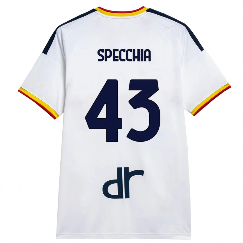 Danxen Dames Marco Specchia #43 Wit Geel Rood Uitshirt Uittenue 2026/27 T-Shirt
