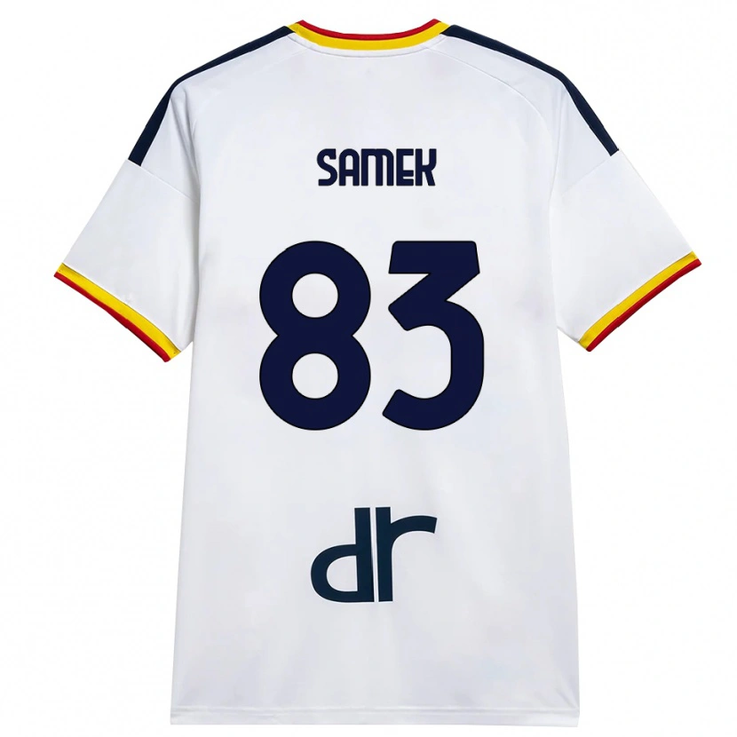 Danxen Dames Daniel Samek #83 Wit Geel Rood Uitshirt Uittenue 2026/27 T-Shirt