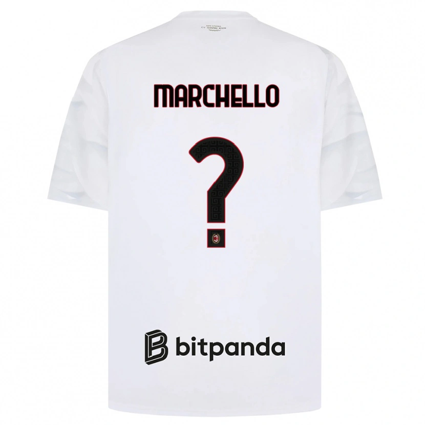 Danxen Dames Federico Marchello #0 Wit Rood Zwart Uitshirt Uittenue 2026/27 T-Shirt