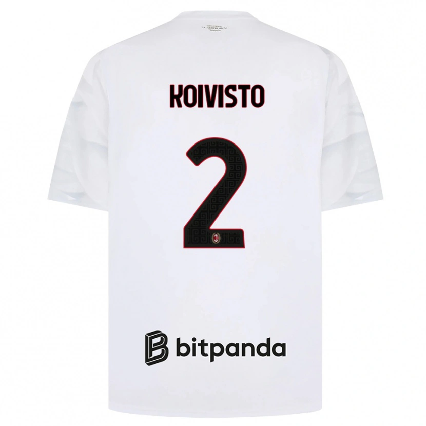 Danxen Dames Emma Koivisto #2 Wit Rood Zwart Uitshirt Uittenue 2026/27 T-Shirt