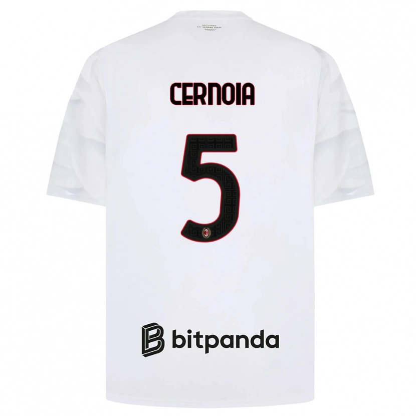 Danxen Dames Valentina Cernoia #5 Wit Rood Zwart Uitshirt Uittenue 2026/27 T-Shirt