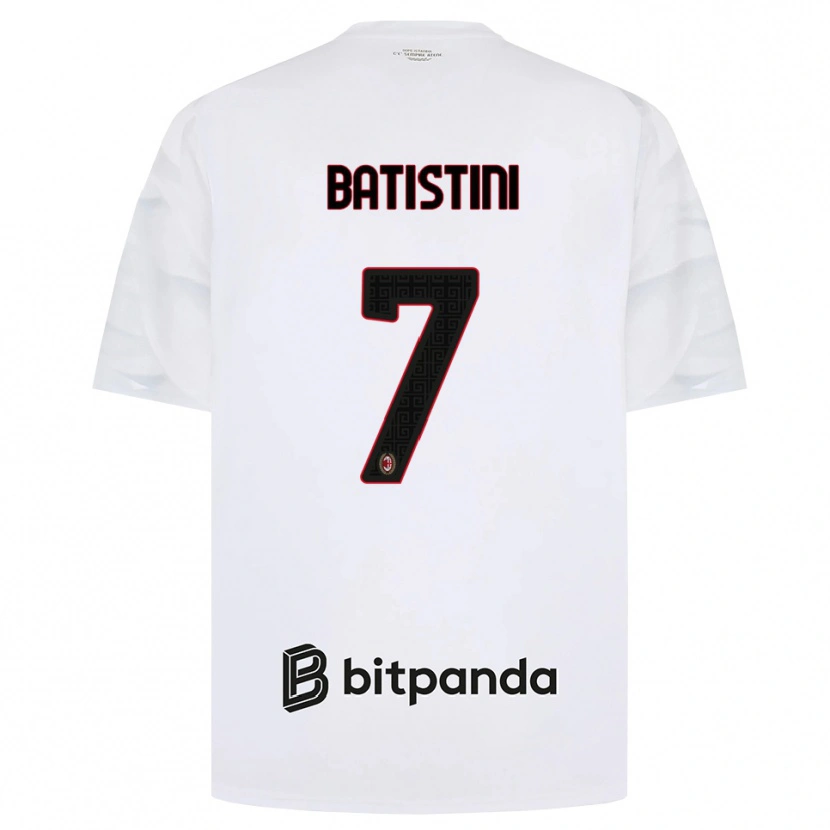 Danxen Dames Simone Batistini #7 Wit Rood Zwart Uitshirt Uittenue 2026/27 T-Shirt