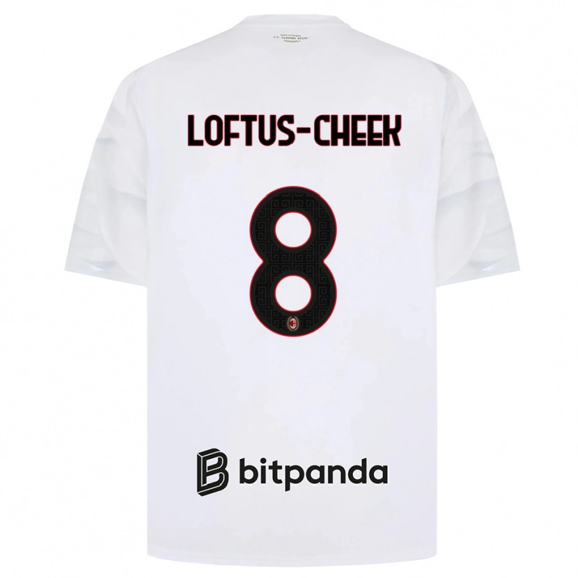 Danxen Dames Ruben Loftus-Cheek #8 Wit Rood Zwart Uitshirt Uittenue 2026/27 T-Shirt