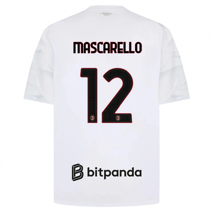 Danxen Dames Marta Mascarello #12 Wit Rood Zwart Uitshirt Uittenue 2026/27 T-Shirt