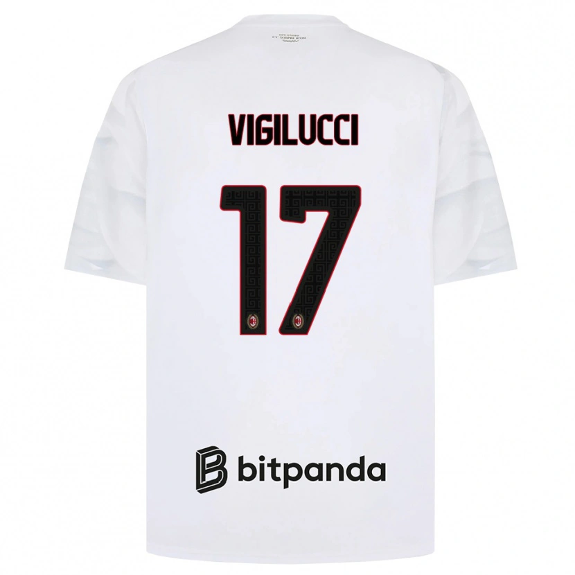 Danxen Dames Valery Vigilucci #17 Wit Rood Zwart Uitshirt Uittenue 2026/27 T-Shirt