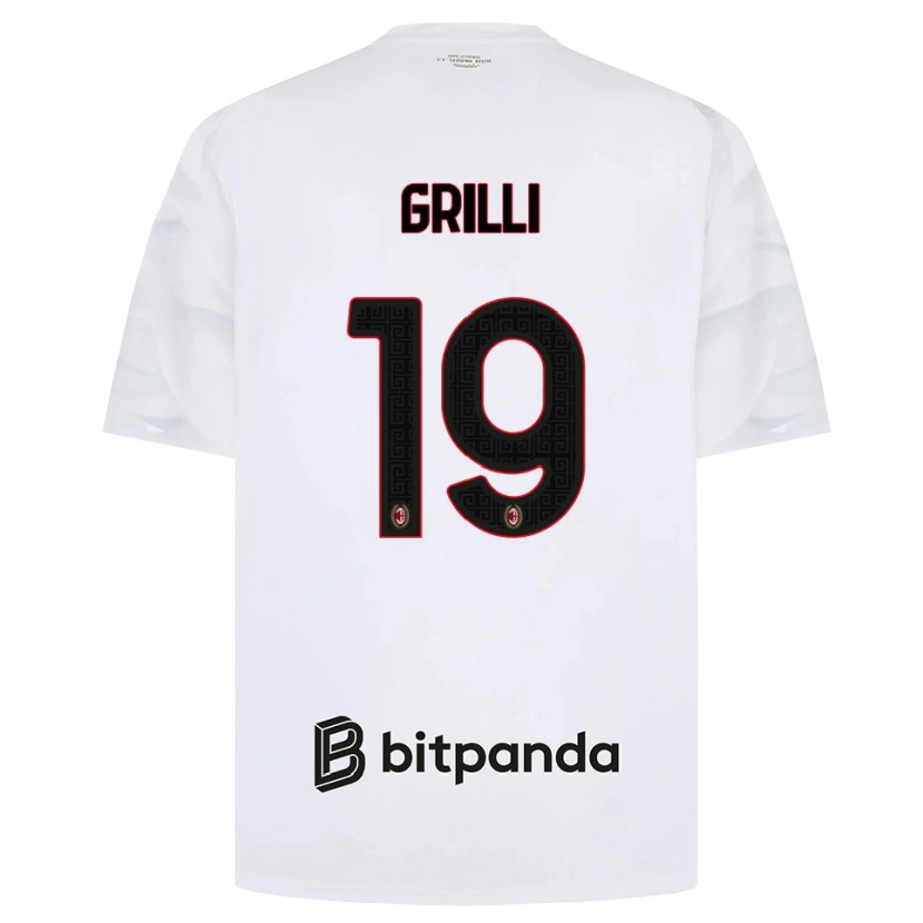 Danxen Dames Lorenzo Grilli #19 Wit Rood Zwart Uitshirt Uittenue 2026/27 T-Shirt