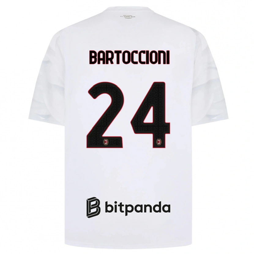 Danxen Dames Andrea Bartoccioni #24 Wit Rood Zwart Uitshirt Uittenue 2026/27 T-Shirt