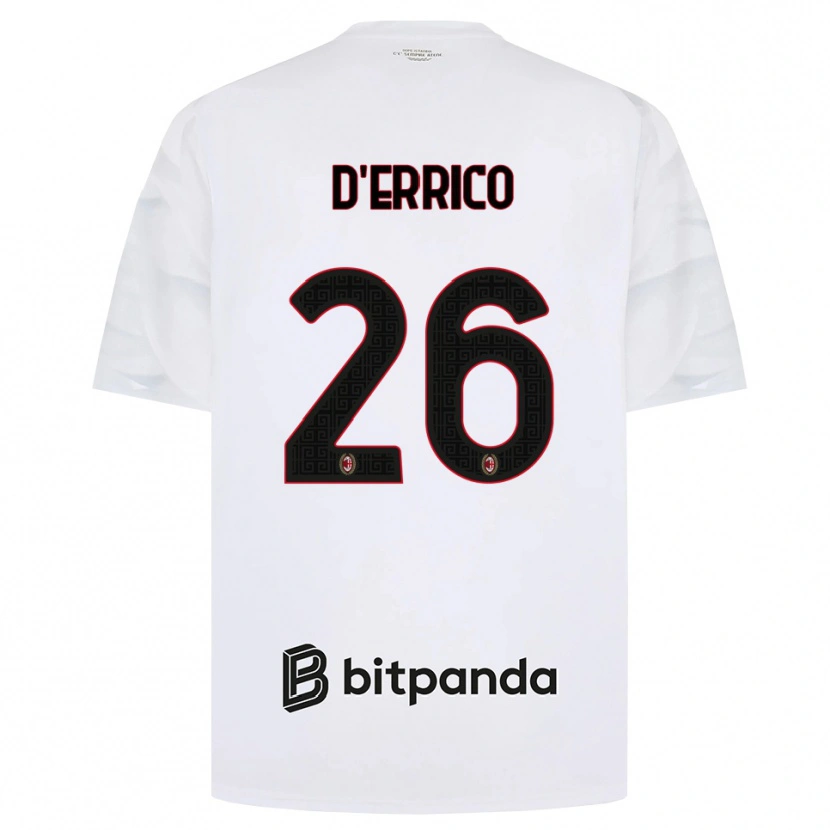 Danxen Dames Leonardo D'errico #26 Wit Rood Zwart Uitshirt Uittenue 2026/27 T-Shirt