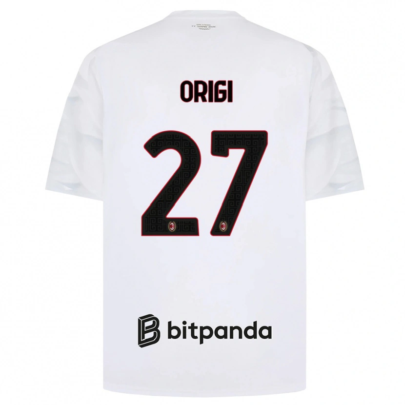 Danxen Dames Divock Origi #27 Wit Rood Zwart Uitshirt Uittenue 2026/27 T-Shirt