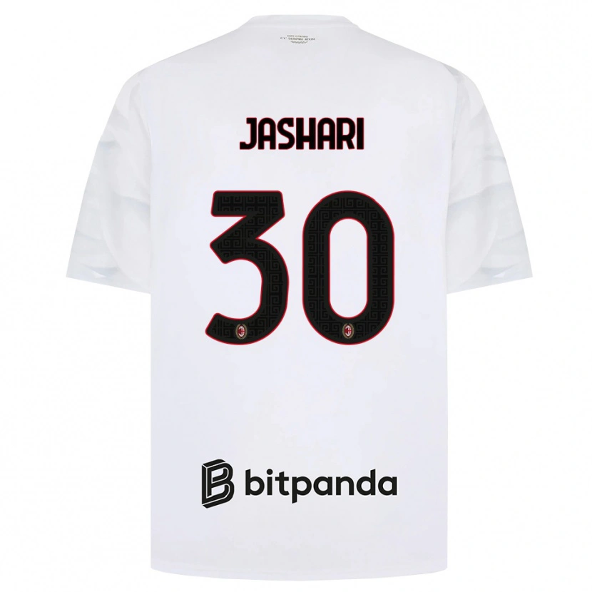 Danxen Dames Ardon Jashari #30 Wit Rood Zwart Uitshirt Uittenue 2026/27 T-Shirt