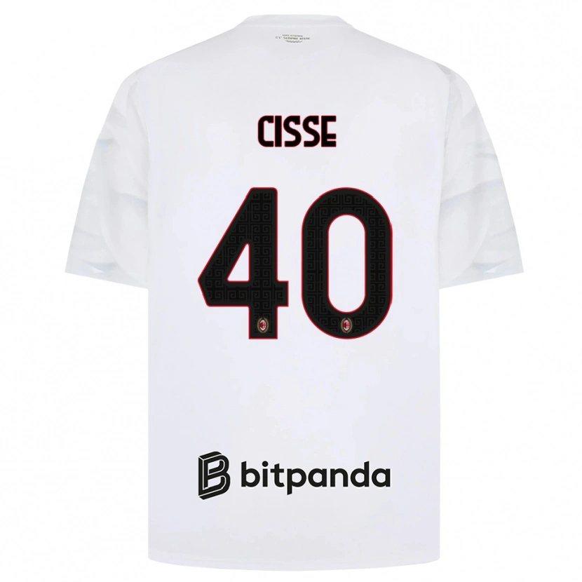 Danxen Dames El Hadji Malick Cissé #40 Wit Rood Zwart Uitshirt Uittenue 2026/27 T-Shirt